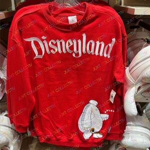 Disney Parks Disneyland Big Hero 6 Baymax Red Pullover Crewneck Sweatshirt